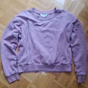 Hippie Rose Dusty Pink Crewneck Cropped Sweatshirt